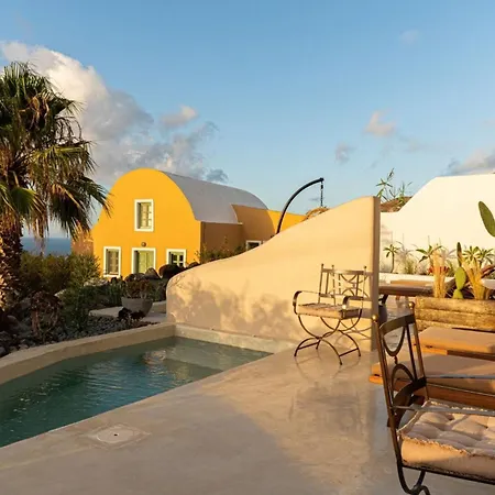 Exclusive Santorini 3 Bedroom Private Jetted Pool Sea View Villa