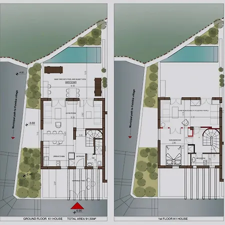 ヴィラ Exclusive Santorini 3 Bedroom Private Jetted Pool Sea View *