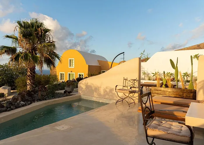 Exclusive Santorini 3 Bedroom Private Jetted Pool Sea View Villa